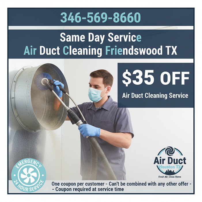   $35 off Off air duct cleaning coupon from Friendswood TX Air Ducts Cleaning   for professional home vent service